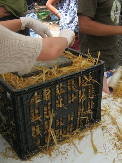 straw crate