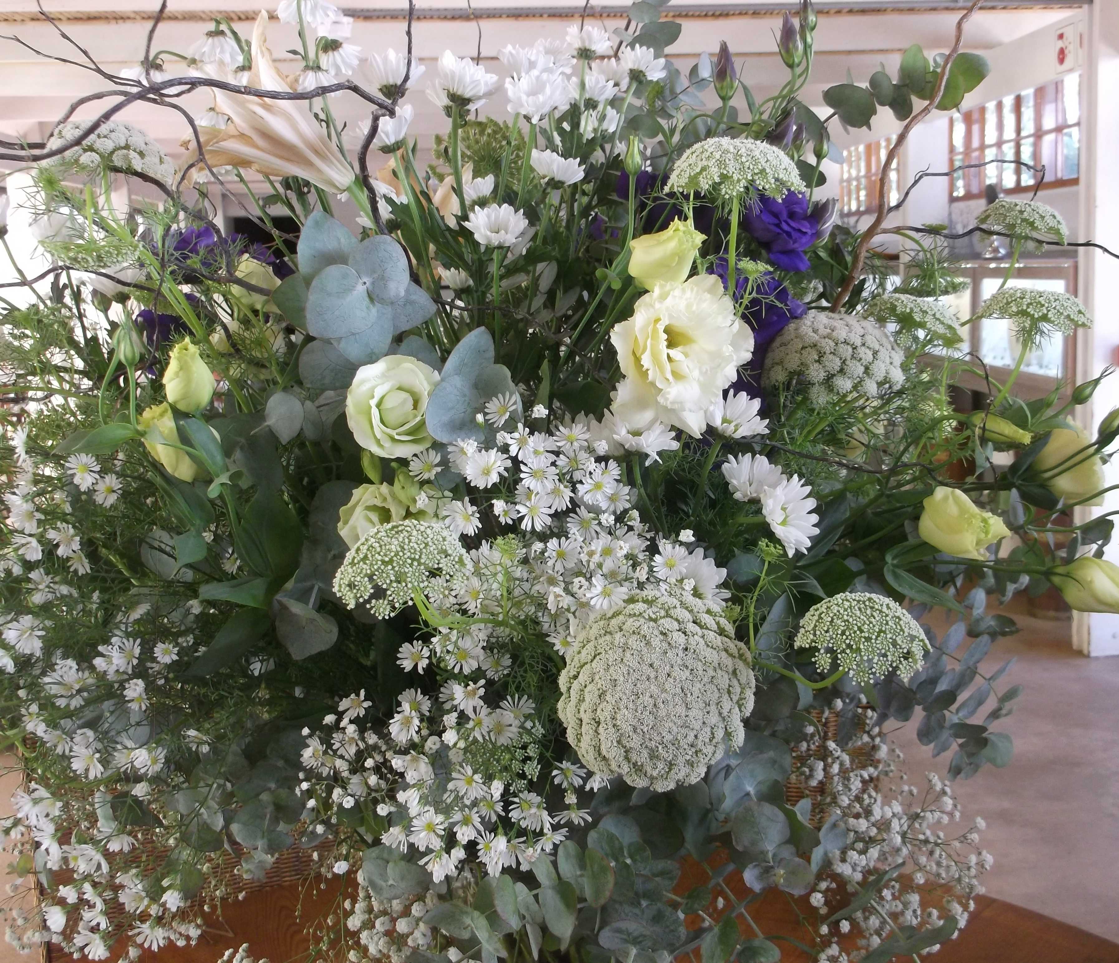 Large flower arrangement at the Cape Town wine estate Buitenverwachting