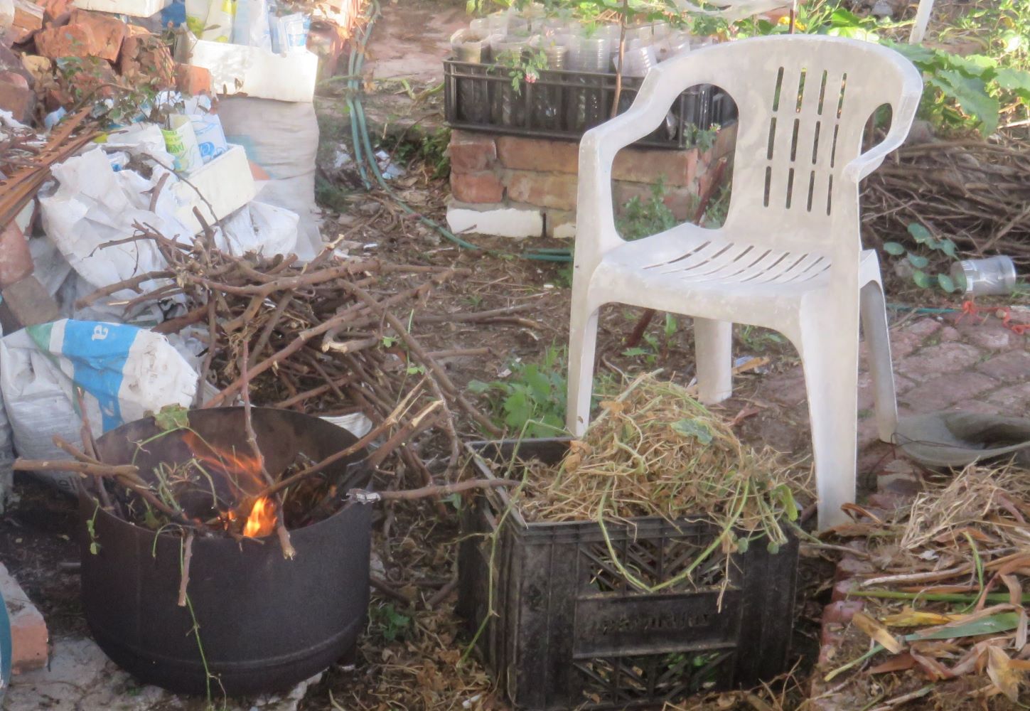 My biochar making setup