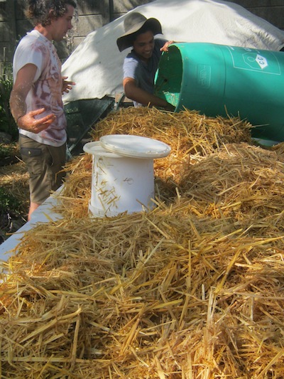 emptying barrel